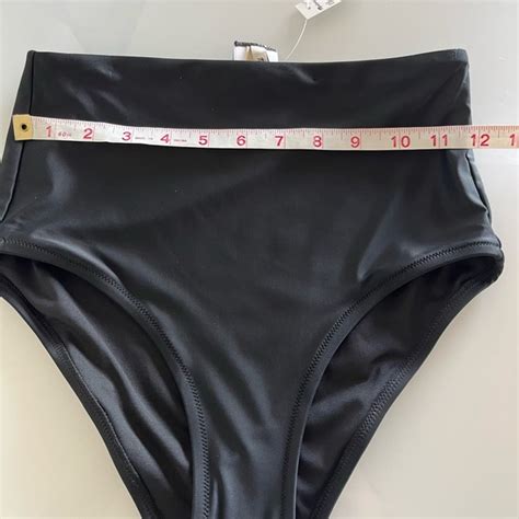 Madewell Swim Madewell Second Wave Retro Highwaisted Bikini Bottom Black Poshmark