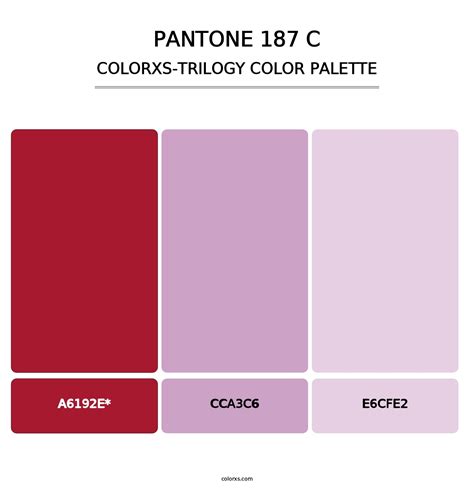 PANTONE 187 C color palettes - colorxs.com