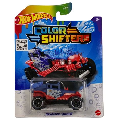 Машинка Hot Wheels COLOR SHIFTERS BAJA BONE SHAKER металлическая коллекционная в масштабе 1