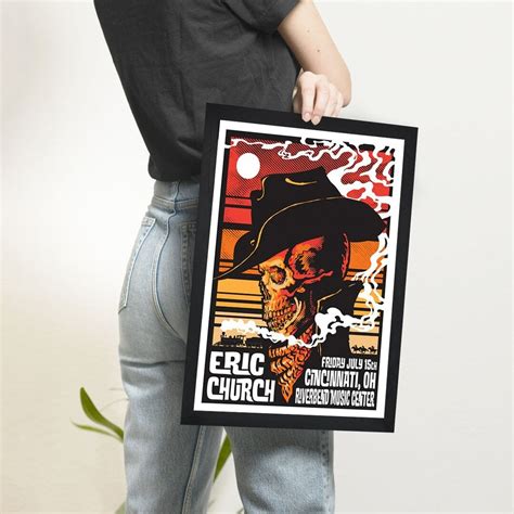 July 15 2023 Eric Church Tour Cincinnati Oh Poster Home Etsy