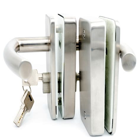 Замок для стеклянной двери LC-04E-MC с ответной частью на стекло, Хром ...