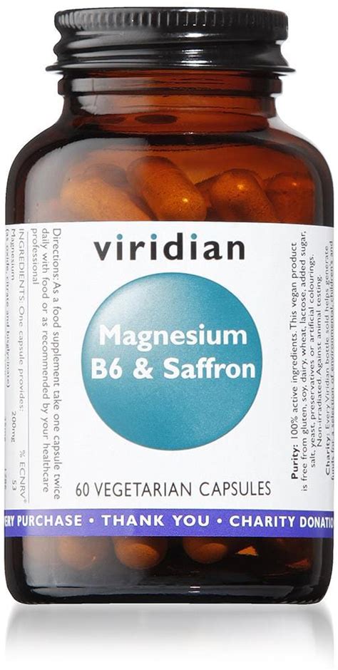 Viridian Magnesium B6 And Saffron 60 Vcapsules Revital