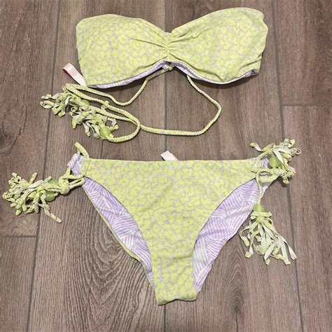 Victoria S Secret Reversible Bikini Set In Medium Gem