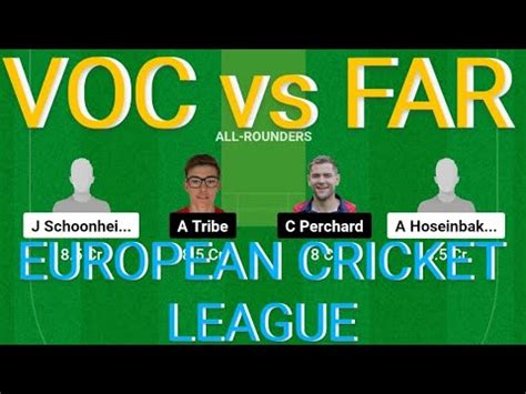 VOC Vs FAR Dream11 Prediction VOC Vs FAR Dream11 Team VOC Vs FAR