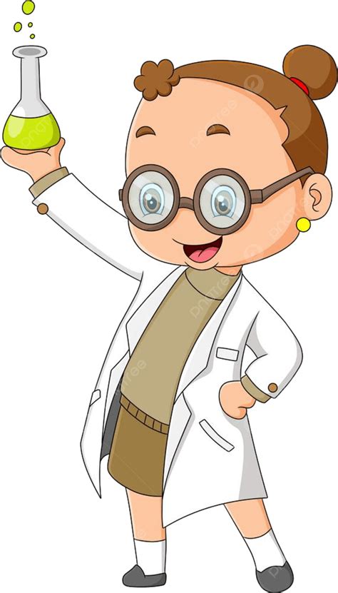 Cartoon Scientist Girl