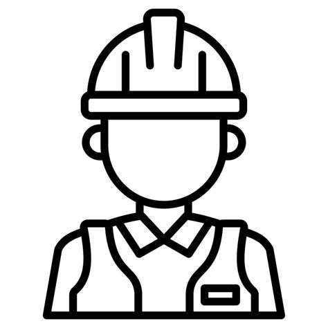 Contractor Icon Line Vector Illustration 39886038 Vector Art At Vecteezy