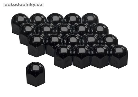Autostyle kryty kolových šroubů kovové černé pro šrouby s hlavou 17mm ...