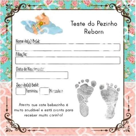 Documentos De Bebê Reborn Para Imprimir - Kit Documentos Reborn - Arte para Imprimir | Elo7