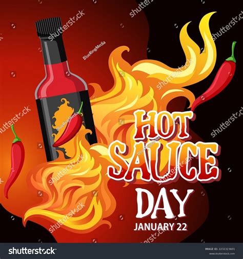 National Hot Sauce Day Banner Design Stock Vector Royalty Free Shutterstock
