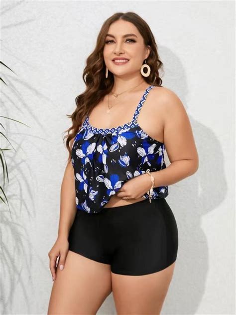 Casual Tankini Set Delig Grote Maten Badpak Bikini Set Zwempak