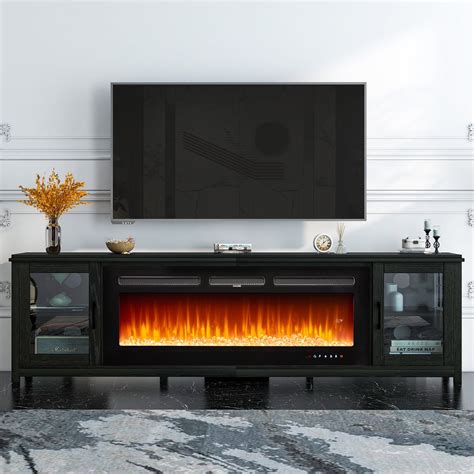 "Oneinmil 80"" Fireplace TV Stand for TVs up to 90"", with 50
