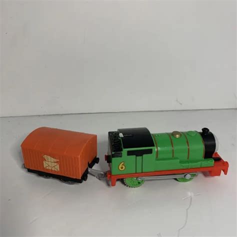 THOMAS FRIENDS Trackmaster Motorized Percy Train Engine With Cargo 9