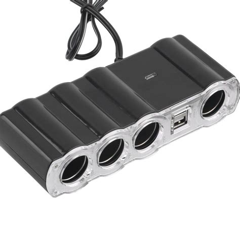 Buy DD ZZ 4 Way Multi Socket Car Cigarette Lighter Splitter USB Plug