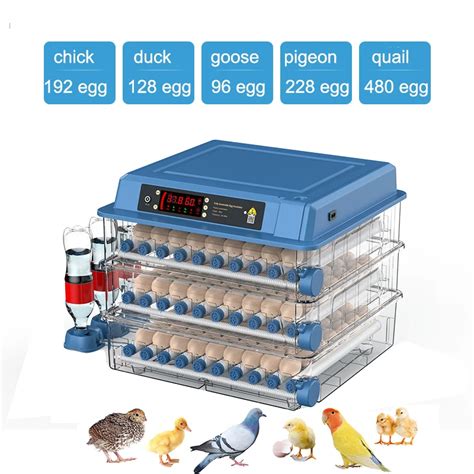 192 Eggs Incubator Fully Automatic Machine Auto Turner Dual Powwer