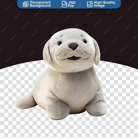 Premium PSD | Adorable plush seal pinniped soft toy