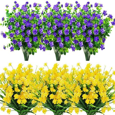 Pcs Kunstbloemen Outdoor Uv Bestendig Struiken P Grandado