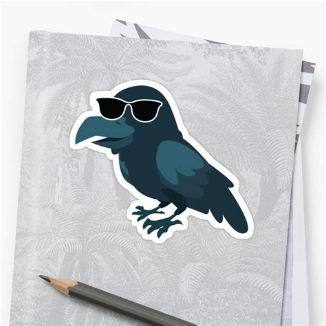 "Raven Emoji " Sticker by HippoEmo | Redbubble