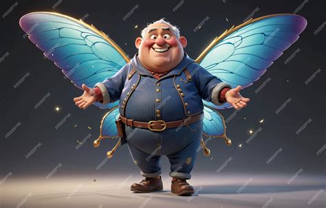 premium photo  cartoon character   butterfly wings