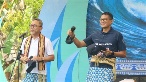 Sandiaga Uno Optimis Liga Selancar Dunia Krui Pro Bangkitkan