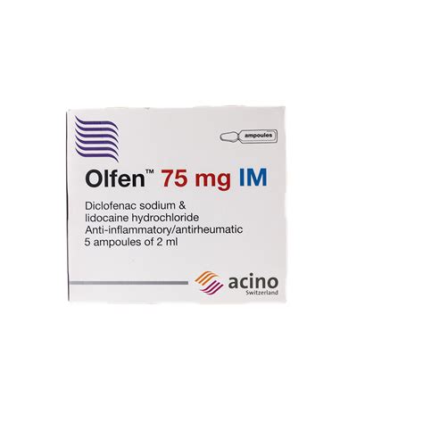 OLFEN 75MG 2ML 5 AMPOULES – Pharmazone