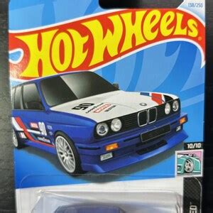 Hot Wheels BMW M Wagon Blue With White Wheels Long Card Hard To Find Collector Miniature