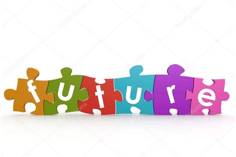 colorful puzzle  future word stock photo  tang