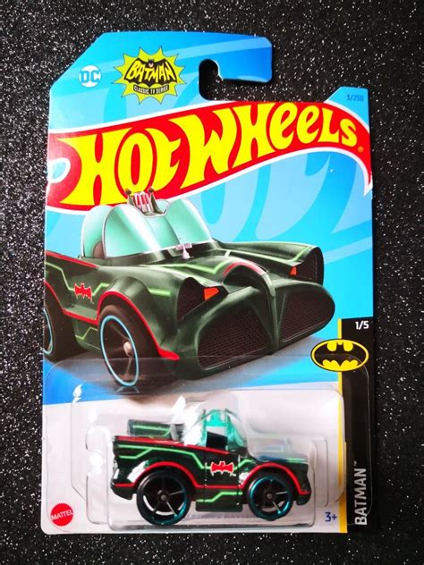 Hot Wheels Classic TV Series Batmobile Tooned Batman Neon Green Hobbies Toys Toys Games On