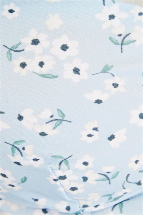 Peony Swimwear Holiday Floral Print Stretch Econyl Underwired Balconette Bikini Top The Outnet