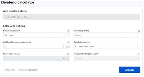 Stock Dividend Calculator