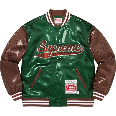Mitchell And Ness Sequin Varsity Jacket Spring Summer 2023 Supreme