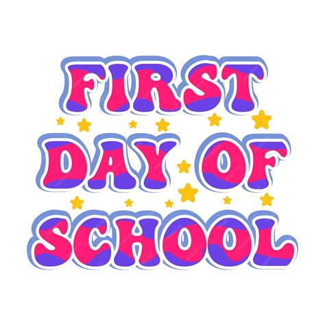 Premium Vector | First day of school tshirt design first day of school ...