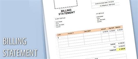 billing statement template  word