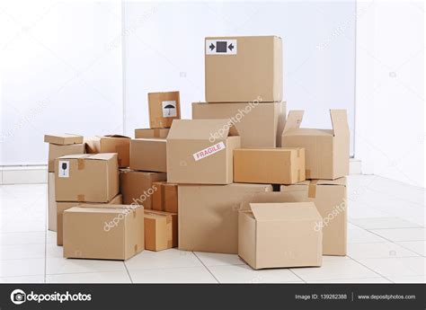 Unpacking Cardboard Boxes Stock Photo Belchonock 139282388