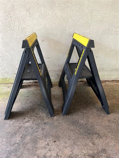 Stanley Pair Of Adjustable Sawhorses