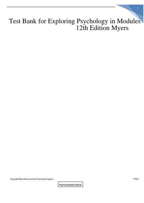 Psychology In Modules 12th Edition 5