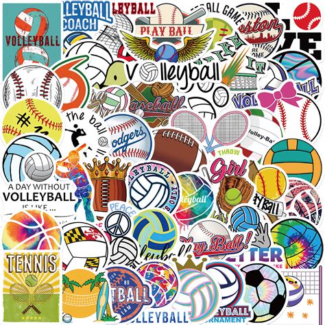 50pcs Ball Sports Colletion 1 Stickers Au Sticker World