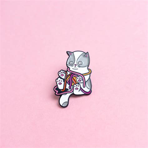 Lesbian Kitten Cat LGBT Pride Pin Minimalist Pride LGBT Etsy