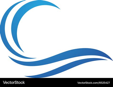 wave logo royalty  vector image vectorstock