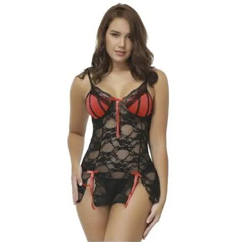 Plus Size Sexy Lingerie Erotic Underwear Red Blue Sexy Lace Pajama Buy Sous Vet Femm