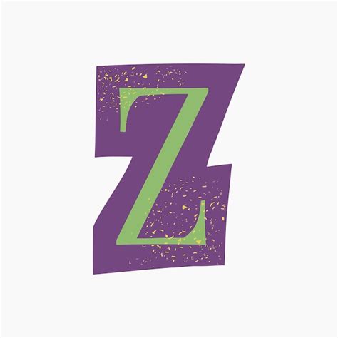 Letter Z Magazine Cutout Element Premium Vektor