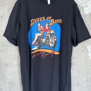 Dykes On Bikes Shirt Lesbian Pulp 50 S Retro Tee Butch Lesbian Top