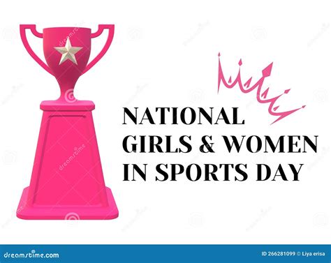 National Girls and Women in Sports Day Stock Illustration