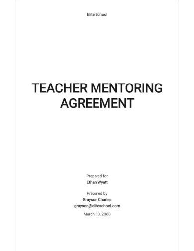 Free 10 Mentoring Agreement Samples In Ms Word Apple Pages Pdf