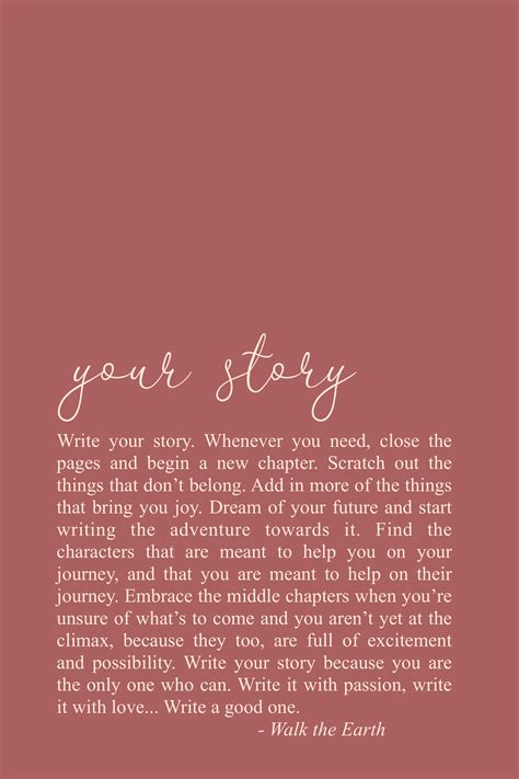 Write your story quotes, goals, dreams poetry, inspirational words
