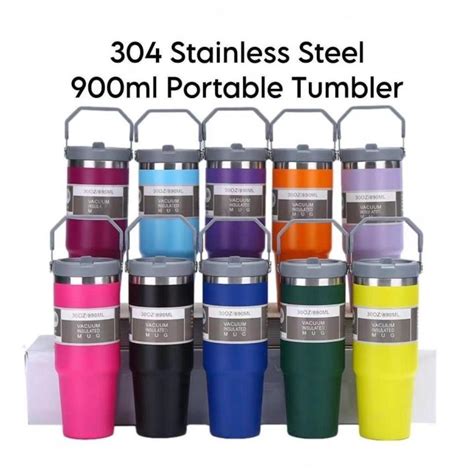 Ml Stainless Steel Handheld Thermos Insulated Vacuum Tumbler Hot Cold Mugater Bottle With