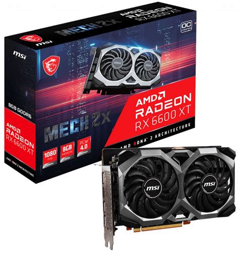 Видео карта MSI Radeon RX 6600 XT 8GB MECH 2X OC V1 - RX-6600-XT-MECH ...