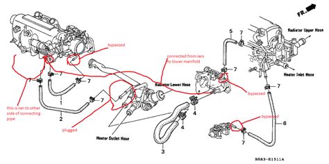 d16y8 coolant hose diagram - Lace Kit