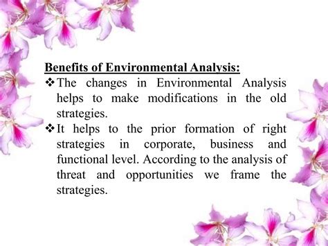 Benefits and Limitations Environmental Analysis | PPT