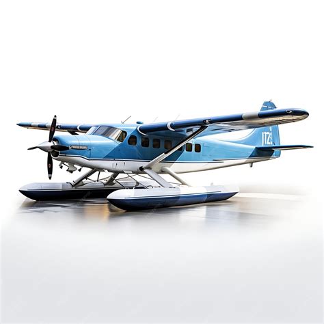 Premium Photo Isolated Seaplane Amphibious Aircraft Pontoons White