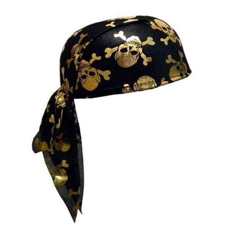 Купить Бандана пирата с черепами золото, цена 135 грн — Prom.ua (ID ...